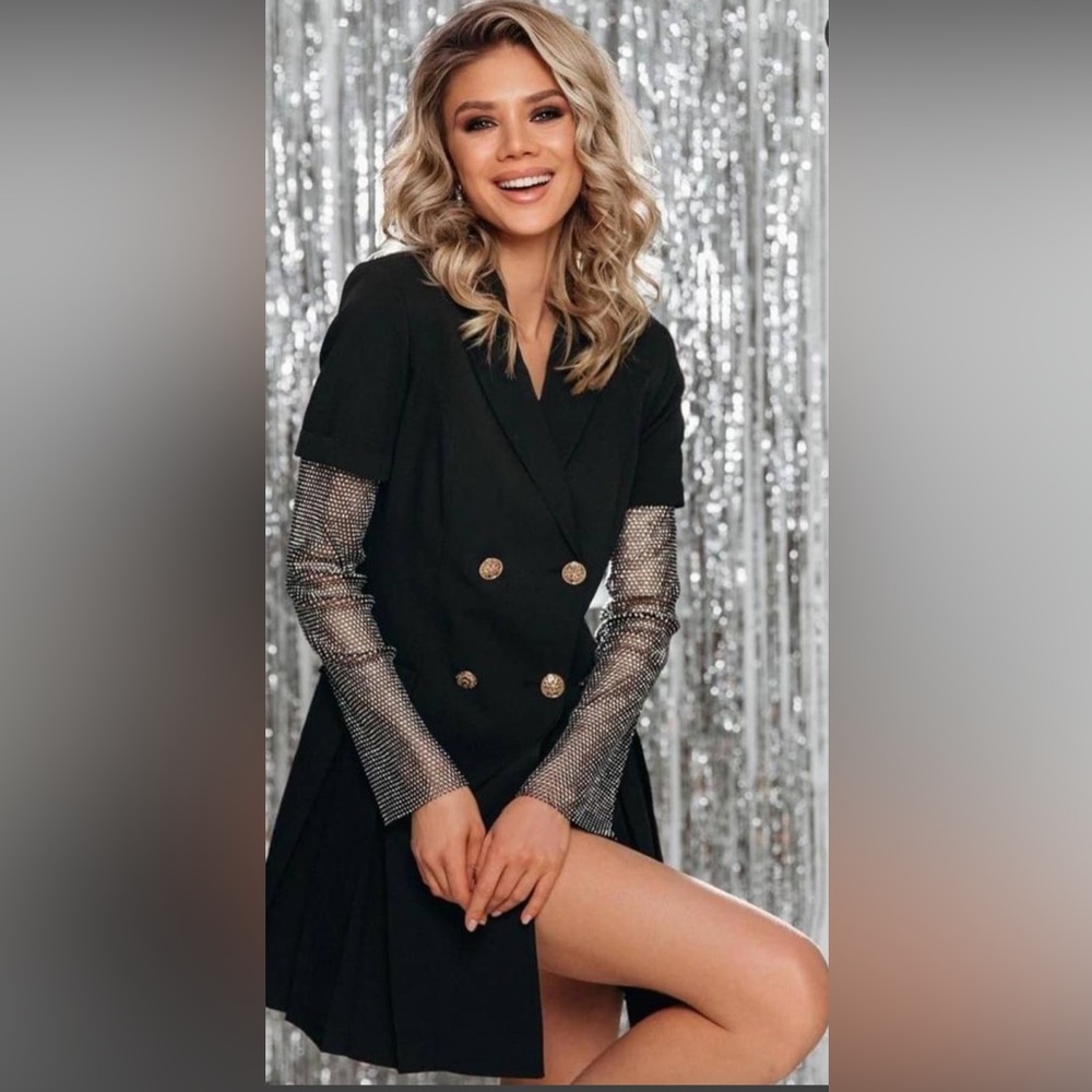 Black glittery dress